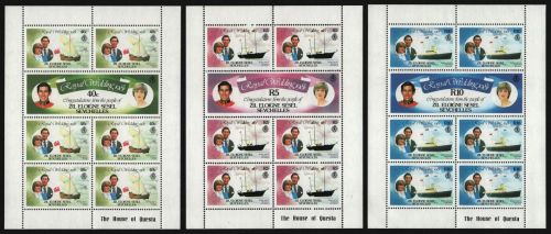 Äußere Seychellen 1981 - Mi-Nr. 23-28 ** - MNH - KLB - Hochzeit Charles & Diana