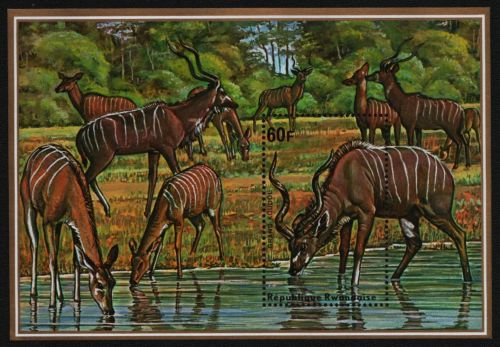 Ruanda 1975 - Mi-Nr. Block 49 A ** - MNH - Wildtiere / Wild animals