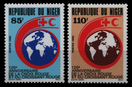 Niger 1988 - Mi-Nr. 1056-1057 ** - MNH - Rotes Kreuz / Red cross