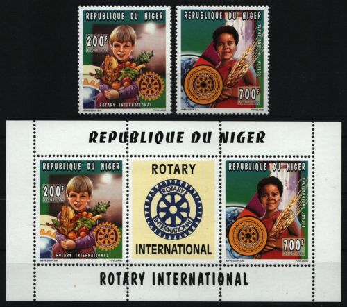Niger 1996 - Mi-Nr. 1205-1206 & Block ** - MNH - Rotary