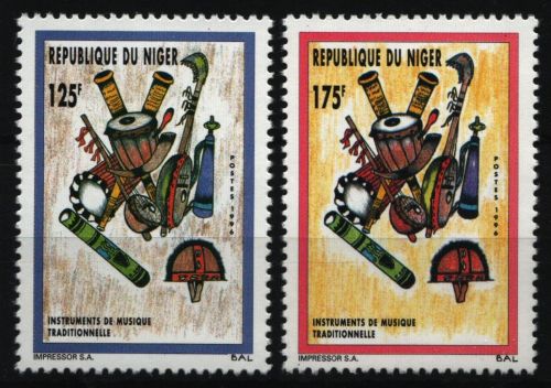 Niger 1996 - Mi-Nr. 1220-1221 ** - MNH - Musikinstrumente