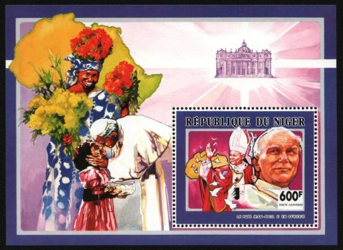 Niger 1991 - Mi-Nr. Block 69 A ** - MNH - Papst Johannes Paul II