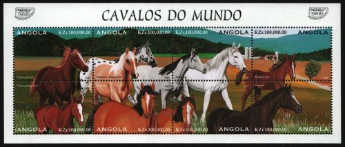 Angola 1997 - Mi-Nr. 1129-1130 ** - MNH - KLB - Pferde / Horses