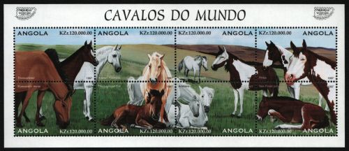 Angola 1997 - Mi-Nr. 1131-1138 ** - MNH - KLB - Pferde / Horses