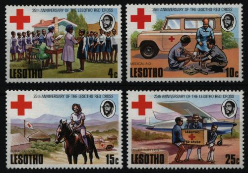 Lesotho 1976 - Mi-Nr. 195-198 ** - MNH - Rotes Kreuz / Red cross