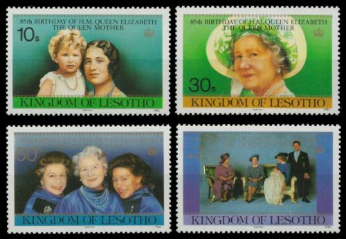 Lesotho 1985 - Mi-Nr. 514-517 ** - MNH - 85. Geburtstag Queen Mum