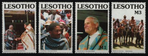 Lesotho 1990 - Mi-Nr. 847-850 ** - MNH - Papst Johannes Paul II