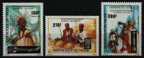 Niger 1985 - Mi-Nr. 970-972 ** - MNH - Musikinstrumente