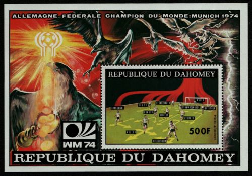 Dahomey 1974 - Mi-Nr. Block 49 A ** - MNH - Fußball / Soccer