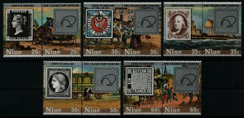 Niue 1980 - Mi-Nr. 336-345 ** - MNH - Marke auf Marke - ZEAPEX '80