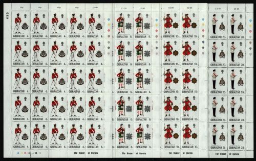 Gibraltar 1975 - Mi-Nr. 321-324 ** - MNH - Bogen - Uniformen VII