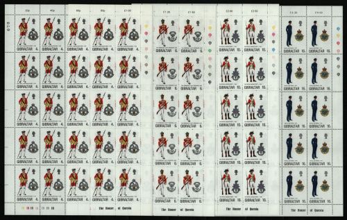 Gibraltar 1974 - Mi-Nr. 313-316 ** - MNH - Bogen - Uniformen IV