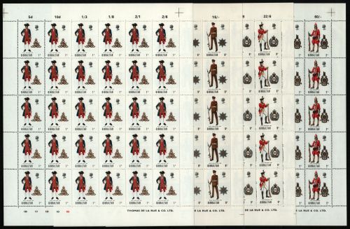 Gibraltar 1969 - Mi-Nr. 229-232 ** - MNH - Bogen - Uniformen I