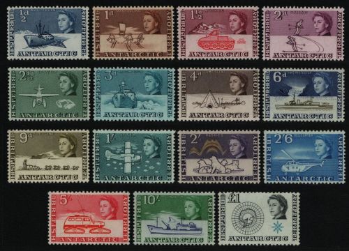 BAT / Brit. Antarktis 1963 - Mi-Nr. 1-15 ** - MNH - Antarktisforschung (II)
