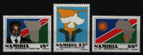 Namibia 1990 - Mi-Nr. 668-670 ** - MNH - Unabhängigkeit / Independence