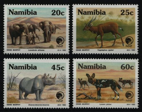 Namibia 1993 - Mi-Nr. 735-738 ** - MNH - Wildtiere / Wild animals