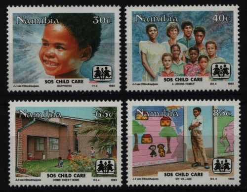 Namibia 1993 - Mi-Nr. 747-750 ** - MNH - SOS Kinderdörfer