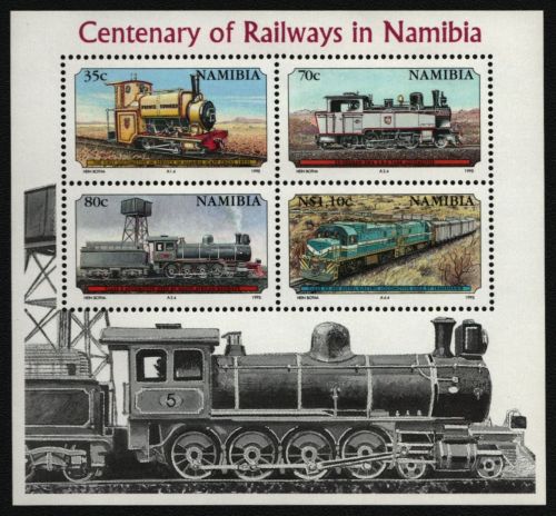 Namibia 1995 - Mi-Nr. Block 21 ** - MNH - ohne Druckdatum - Eisenbahn / Trains