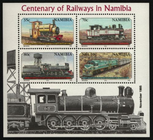 Namibia 1995 - Mi-Nr. Block 21 ** - MNH - mit Druckdatum - Eisenbahn / Trains