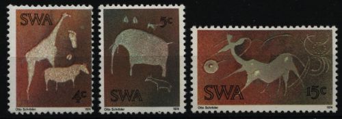 Südwestafrika 1974 - Mi-Nr. 396-398 ** - MNH - Felsgravuren