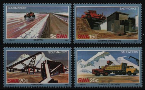 Südwestafrika 1981 - Mi-Nr. 512-515 ** - MNH - Salzgewinnung