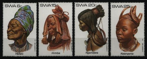 Südwestafrika 1982 - Mi-Nr. 528-531 ** - MNH - Kopfschmuck
