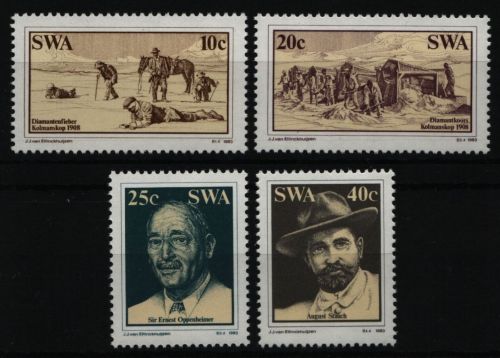 Südwestafrika 1983 - Mi-Nr. 537-540 ** - MNH - Diamantenfunde