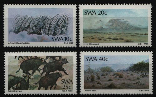 Südwestafrika 1983 - Mi-Nr. 541-544 ** - MNH - Gemälde / Paintings