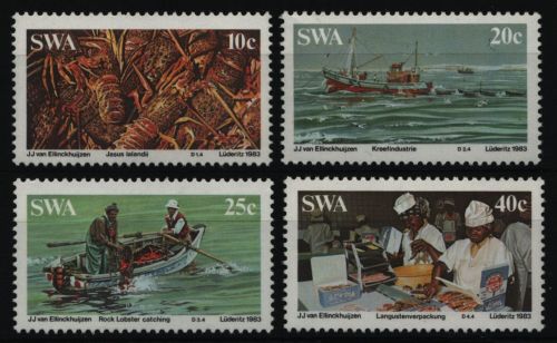 Südwestafrika 1983 - Mi-Nr. 545-548 ** - MNH - Meerestiere / Marine life