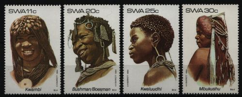 Südwestafrika 1984 - Mi-Nr. 554-557 ** - MNH - Kopfschmuck