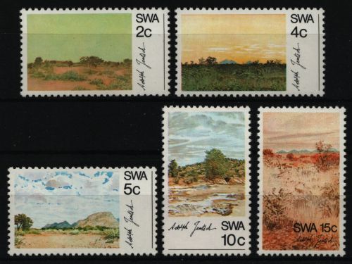 Südwestafrika 1973 - Mi-Nr. 368-372 ** - MNH - Gemälde - Natur