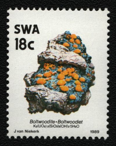 Südwestafrika 1990 - Mi-Nr. 654 xII ** - MNH - Type II - Mineralien / Minerals
