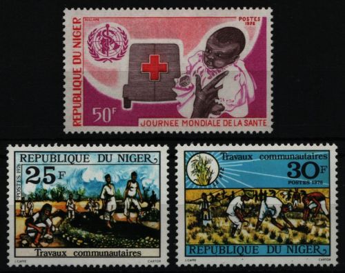 Niger 1976 - Mi-Nr. 513 & 529-530 ** - MNH - 2 Ausgaben