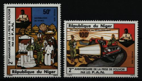 Niger 1976 - Mi-Nr. 520-521 ** - MNH - Armee / Army