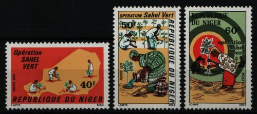 Niger 1976 - Mi-Nr. 541-543 ** - MNH - Rekultivierung