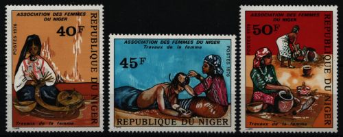 Niger 1976 - Mi-Nr. 549-551 ** - MNH - Frauenvereinigung
