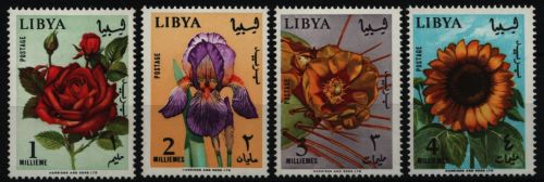 Libyen 1965 - Mi-Nr. 193-196 ** - MNH - Blumen / Flowers