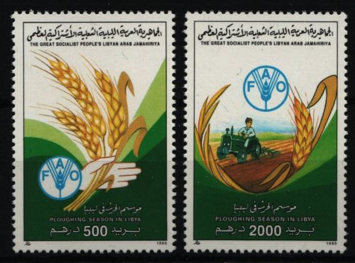 Libyen 1990 - Mi-Nr. 1850-1851 ** - MNH - FAO