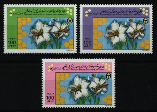Libyen 1995 - Mi-Nr. 2180-2182 ** - MNH - Bienen / Bees