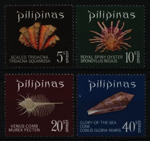 Philippinen 1970 - Mi-Nr. 931-934 ** - MNH - Meeresschnecken / Marine snails
