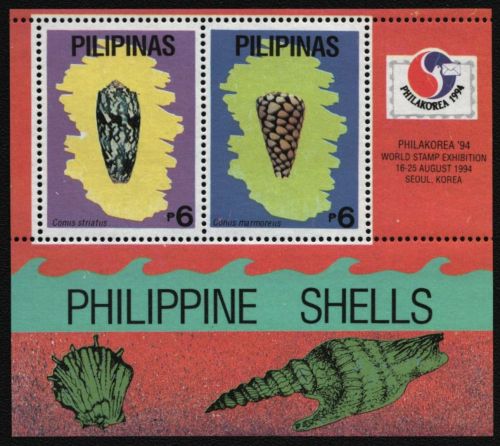 Philippinen 1994 - Mi-Nr. Block 77 ** - MNH - Meeresschnecken / Marine snails