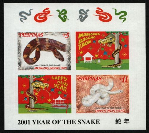 Philippinen 2000 - Mi-Nr. Block 160 B ** - MNH - Jahr der Schlange