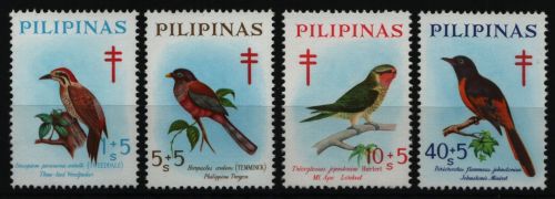 Philippinen 1967 - Zwangszuschlagsmarken - Mi-Nr. 25-28 ** - MNH - Vögel / Birds