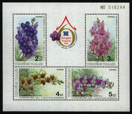 Thailand 1986 - Mi-Nr. Block 17 ** - MNH - Orchideen / Orchids