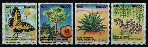 Mexiko 1983 - Mi-Nr. 1871-1874 ** - MNH - Fauna & Flora