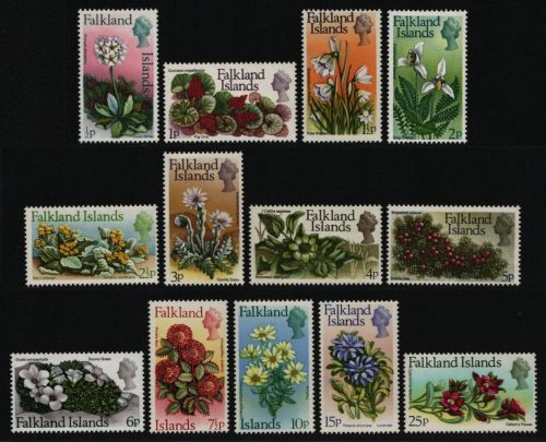 Falkland 1972 - Mi-Nr. 205-217 ** - MNH - Blumen / Flowers (I)