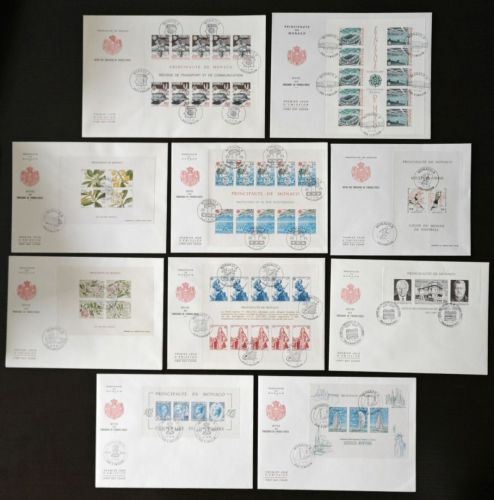 Monaco 1985-1988 - 10 x FDC - Lot