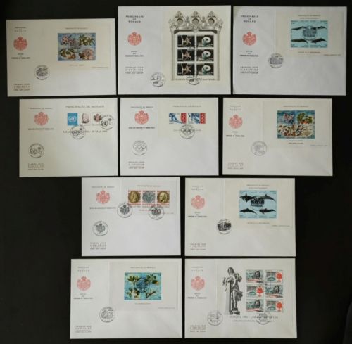 Monaco 1993-1995 - 10 x FDC - Lot