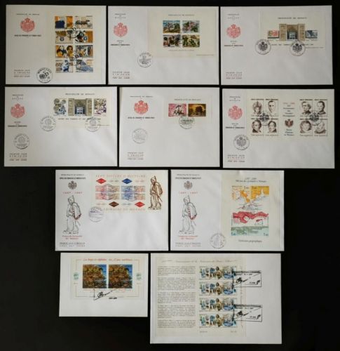 Monaco 1995-1997 - 10 x FDC - Lot