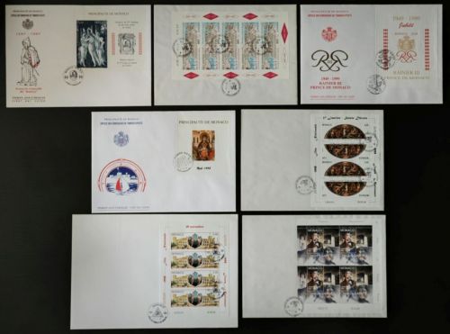 Monaco 1997-1998 - 7 x FDC - Lot